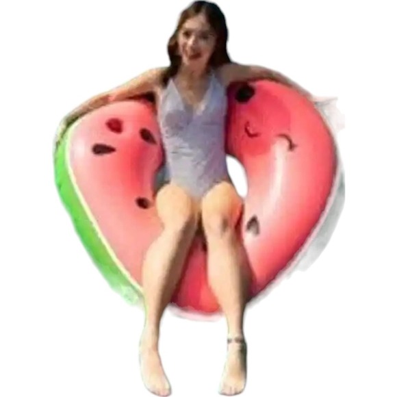 BigMouth Squishmallows Wanda the Watermelon & Tristan the Triceratops Pool Float - Picture 8 of 14